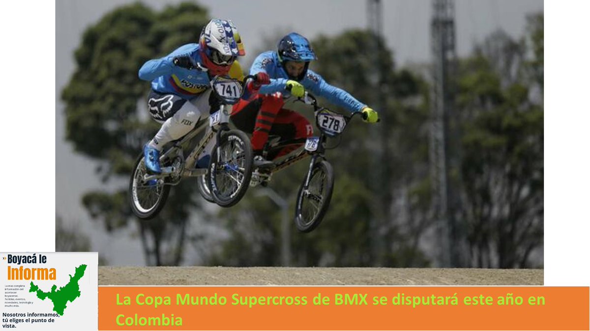 BoyacaLEinforma's tweet photo. La Copa Mundo Supercross de BMX se disputará este año en Colombia
https://t.co/gi3vJIcnsi https://t.co/rJZnXHOjRn