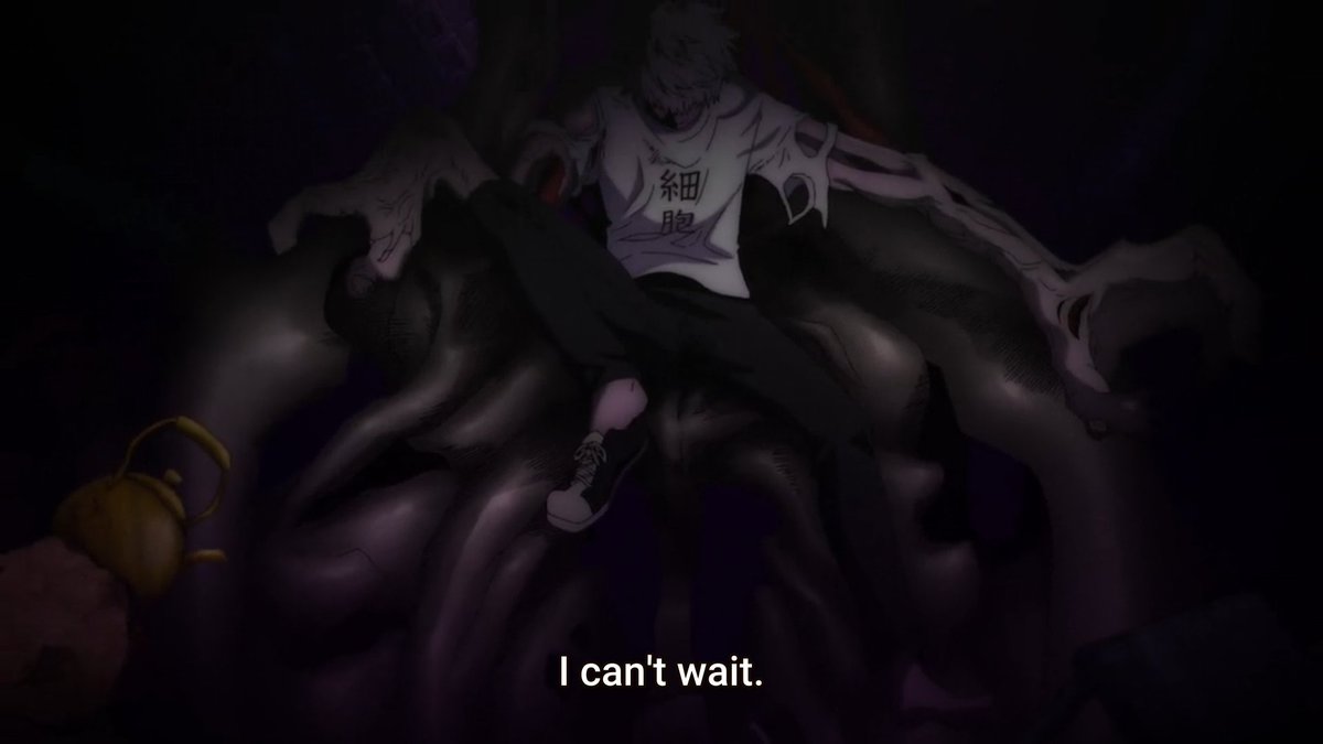 AnjoKeMo's tweet photo. Oh, god. Cancer cell is back. 😱😱😱

#HatarakuSaibou #HatarakuSaibouSeason2 #hataraku_saibou #CellsAtWork #CellsAtWorkS2 #CellsAtWork2 #NKCell #WhiteBloodCell #CancerCell #anime https://t.co/ctBmXV9fmL