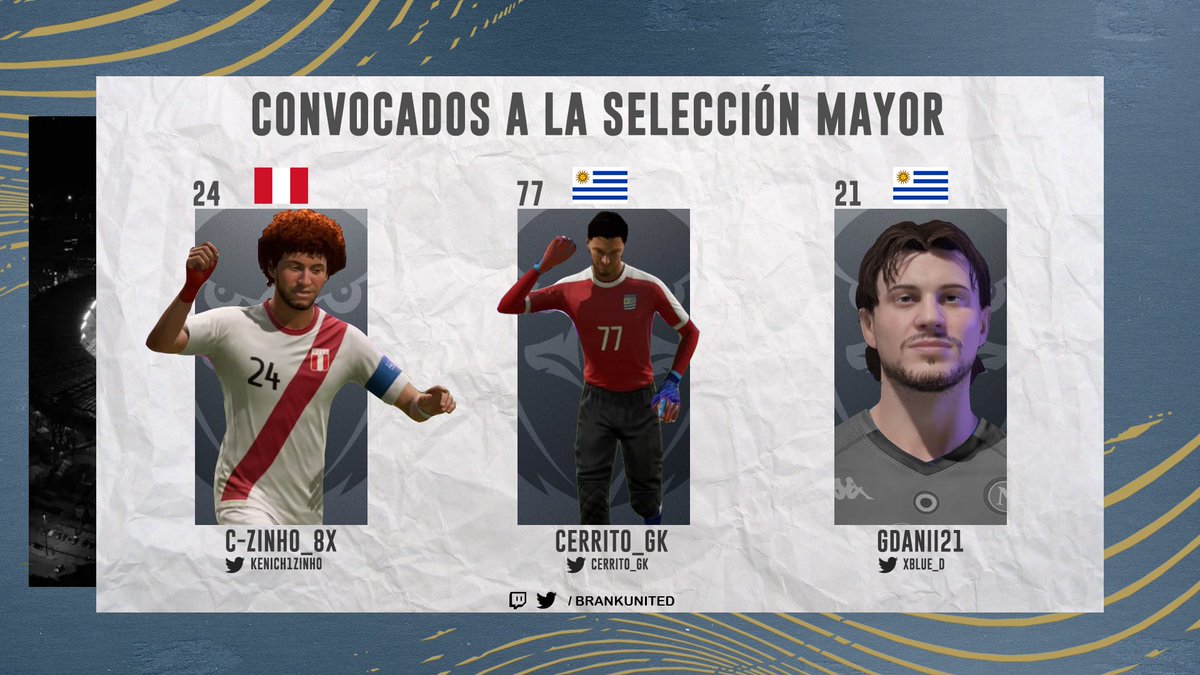 Queremos felicitar a los jugadores de la institución que estarán participando de las eliminatorias por sus respectivas selección mayor .. La mayor de la suerte Ferneteros 🔥 🔥🔥 <a href="/CERRITO_GK/">CERRITO_GK🇺🇾</a> <a href="/xBlue_D/">CAF || GDanii21</a> <a href="/Kenich1zinho/">Zinho PSN</a>