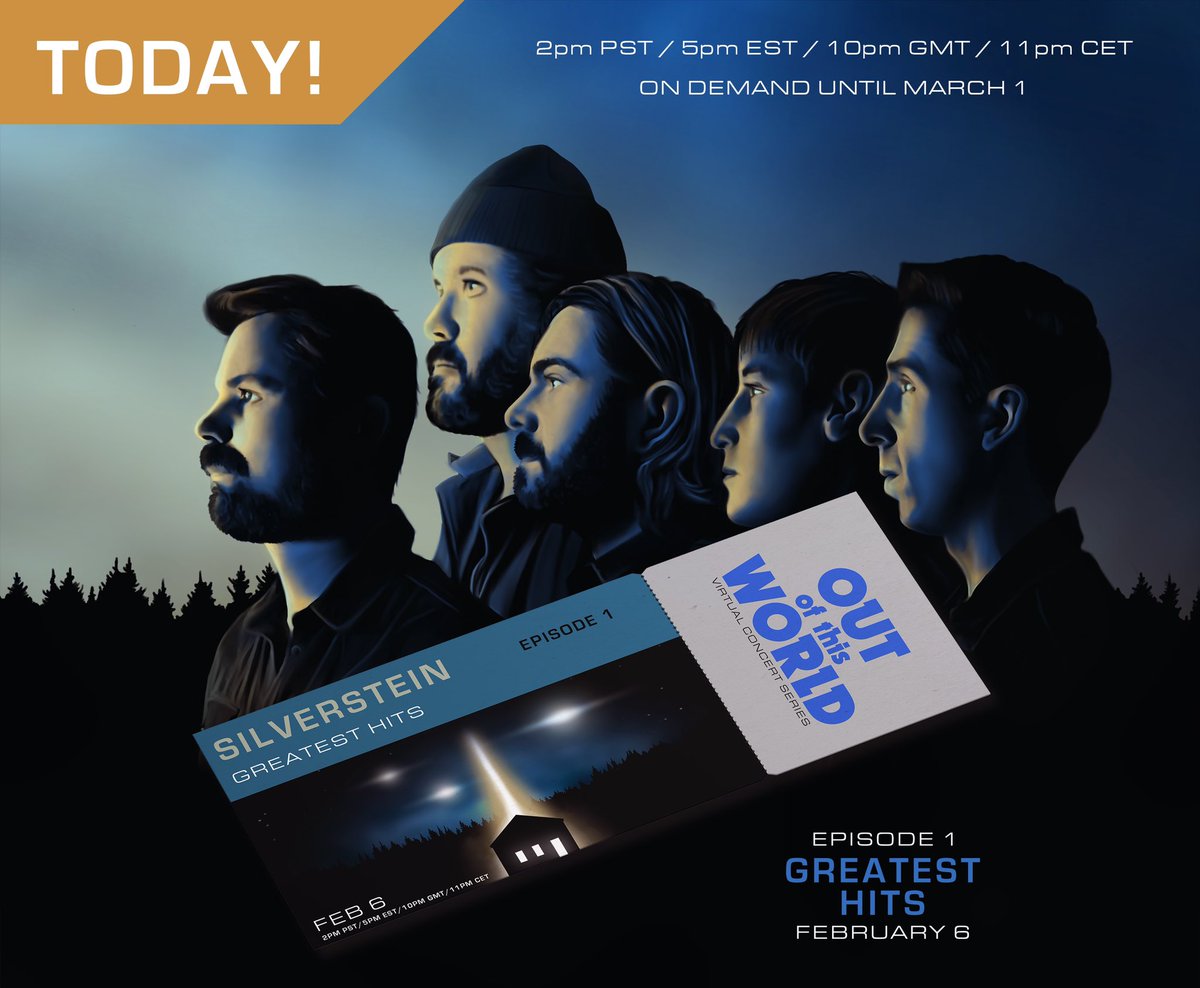 silverstein's tweet image. TODAY! 🛸👽🎸🔥

Make sure to grab your tickets (an access code + instructions will be emailed to you afterwards)

🎟 silversteinstore.com

On demand until March 1