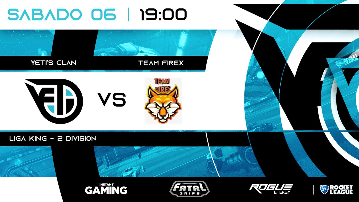 [#RocketLeague]

Nuestra Academy tambien juega hoy :), se enfrentarán ante los lobos de #TeamFirex 

⏰ 19:00
🆚 #TeamFirex
🏆 #LigaKing
📺 twitch.com/SawStorm

#PlayBeyong #GoYETIS 💙