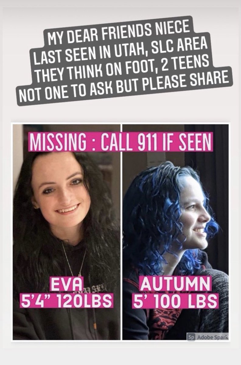 cmcduffe's tweet photo. @VisitSaltLake can you please share and hope us get these girls home safely. https://t.co/iiLiuiZ17Z