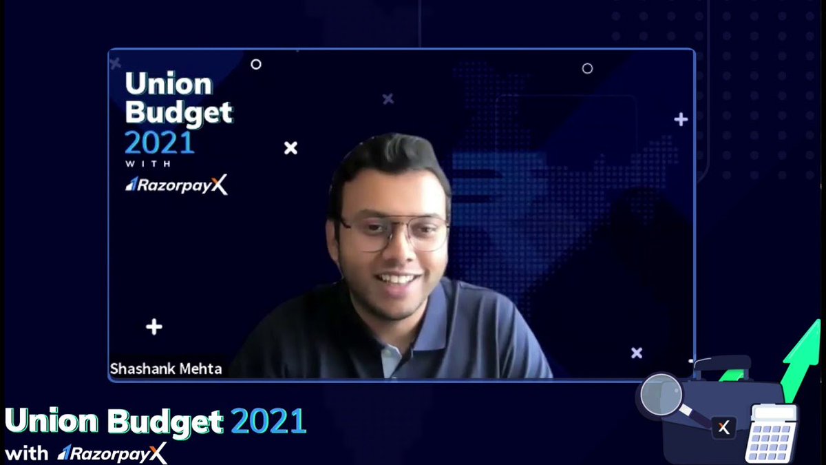 Budget 2021 allocated INR 20.83 crore for the Startup India program.Razorpay had a great session on the Budget of 2021 and its impact on the startups.The panel comprised of  @RajatAgarwal167,  @viditaatrey,  @somani_utsav &  @shashankmehta05 Best takeaways from the session 