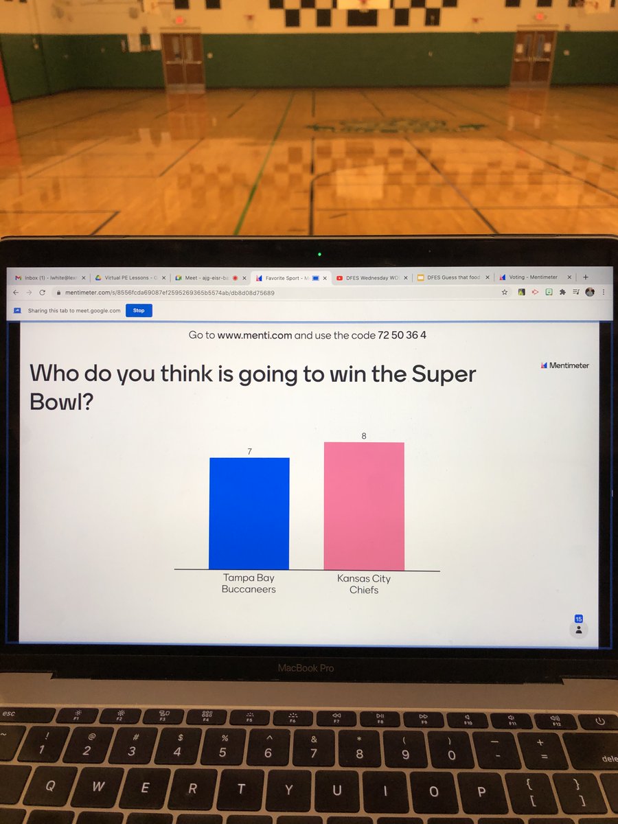 Did a poll with my FIVE class seeing who they thought would win the Super Bowl. We learned what sport was played and how to make it to the Super Bowl. Decisions were made on mainly which mascot was cooler. Looks like the Chiefs are bringing it home! #physed #pridein5  #superbowl