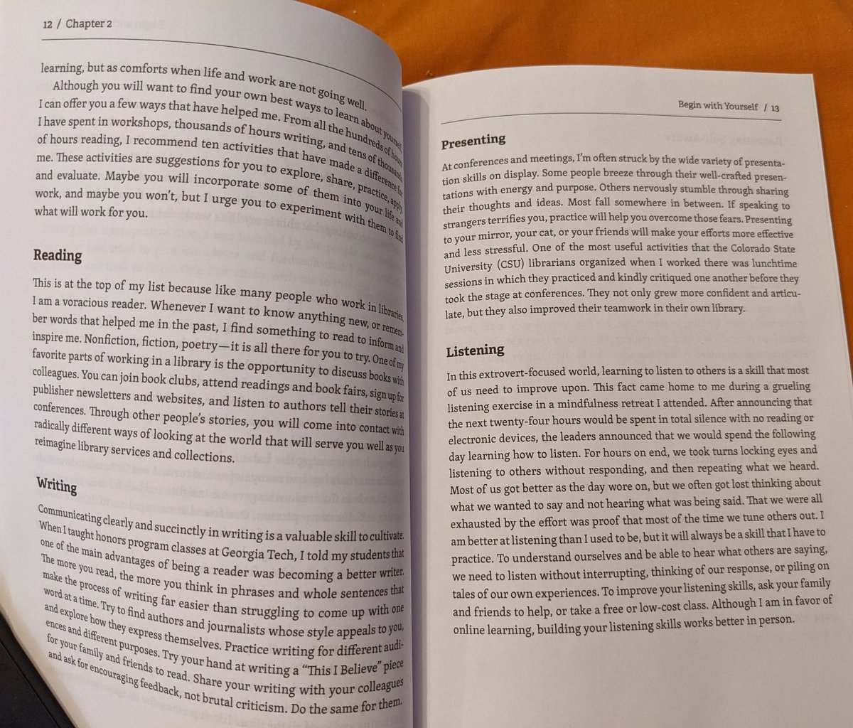 Murray-Rust's book is grounded in advice on personal and professional development