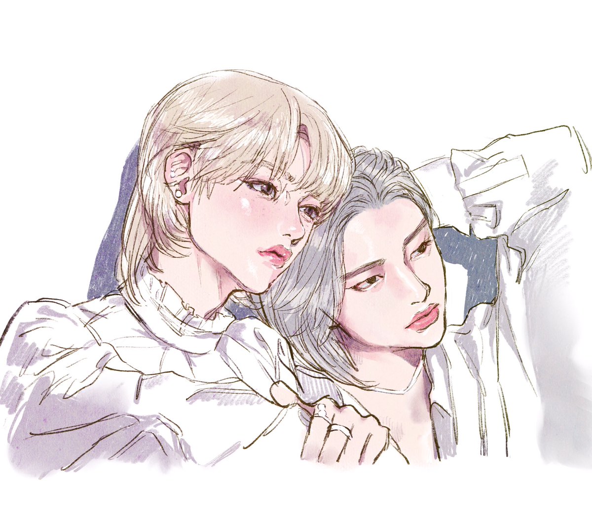 「✨✨👼👼✨✨
#Straykidsfanart #Felix #Hyunji」|Nのイラスト