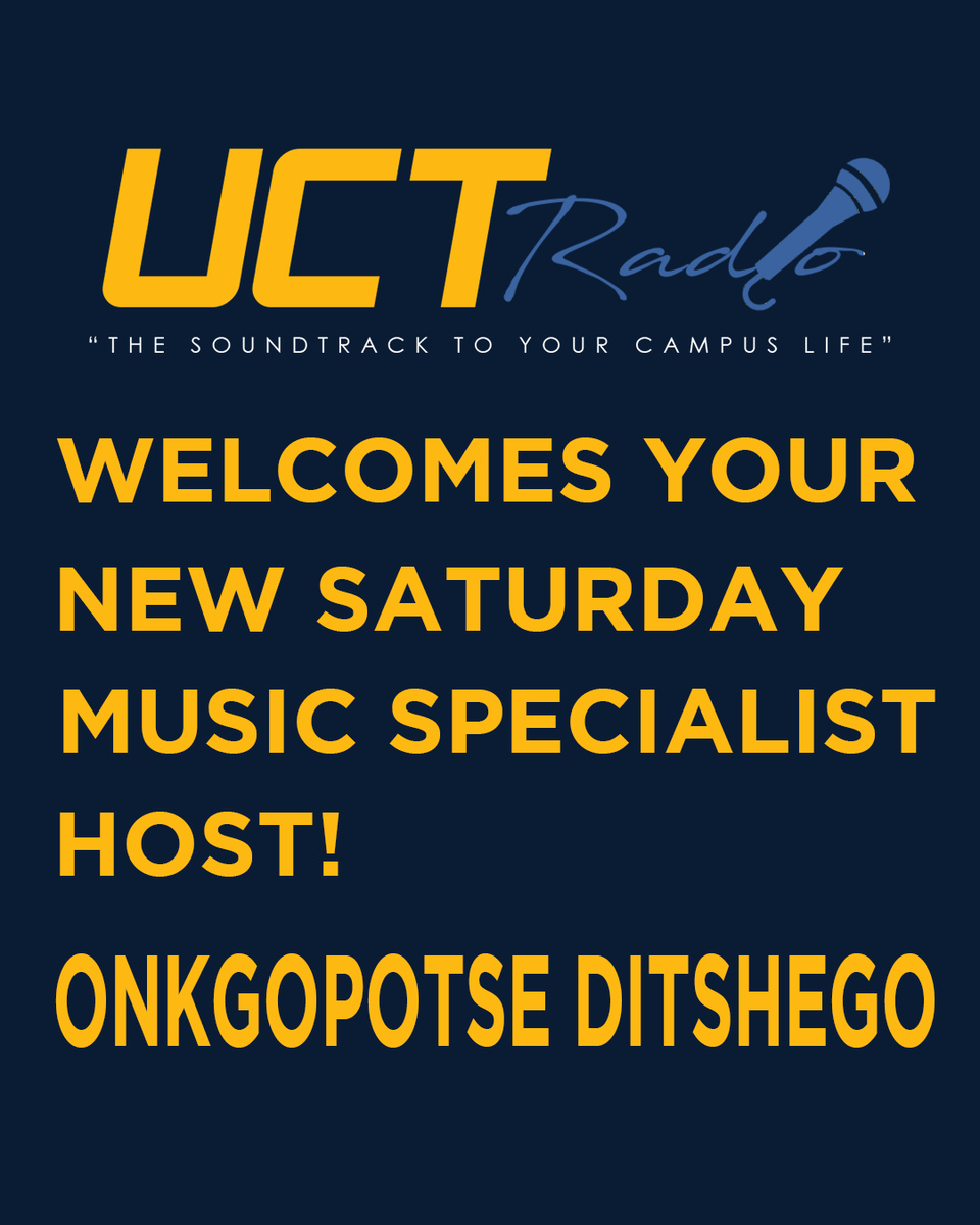 UCTRadio's tweet photo. 🚨🚨🚨NEW PRESENTER ALERT🚨🚨🚨
UCT Radio would like to introduce you to the last of our new #MusicSpecialist Presenters. Rounding things up and holding it down every Friday between 8PM-10PM is @ditshego_o !
#GetToKnowYourDJ #UCTRadio #thesoundtracktoyourcampuslife https://t.co/1wJgUdAfSl