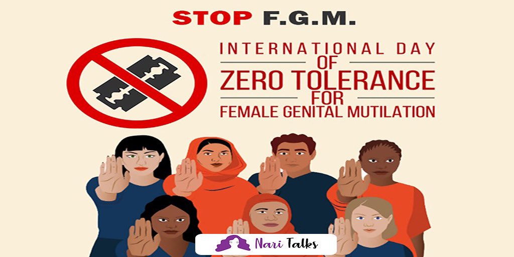 TalksNari's tweet photo. Every year, February 6 is observed as the International Day of Zero Tolerance for Female Genital Mutilation (#FGM). As per the #WHO, globally, over 200 million girls alive today have suffered FGM in over 30 countries. #EndFGM #STOPFGM #Act2EndFGM #women #HumanRights #TakeAction https://t.co/LqXrPMlpmI