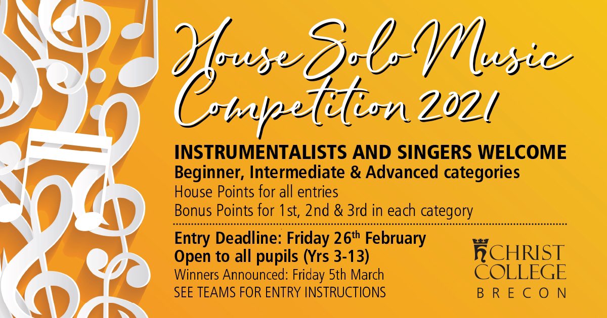Really excited about the launch of this year’s House Music Competition involving pupils in Year 3 to Year 13! #musicmatters
