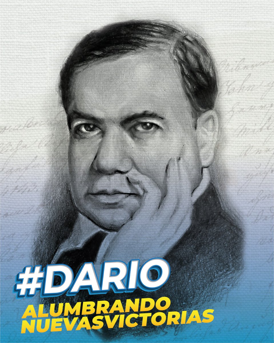Nuestro gran poeta Rubén Darío 
#DarioAlumbrandoNuevasVictorias
#6Feb 
#ManaguaSandinistas
<a href="/ElizaCaldern5/">Eliza Calderón</a> <a href="/Blandon_ly/">Odalys Santana ❤️🖤✌️</a> <a href="/Majatriz/">Martha Jamileth Velásquez</a> <a href="/fr1nkro/">UlloaFrank</a> <a href="/SantaElizabet70/">Elizabeth Santos</a> <a href="/Yaho0416/">YahoskaMendoza #AquiNoSeRindeNadie</a> <a href="/SomosMD2/">Somos dos</a> <a href="/ElCuervoNica/">🅴🅻 🅲🆄🅴🆁🆅🅾🇳🇮</a> <a href="/LedaSantana8/">Leda Santana</a> <a href="/Carev293/">Carlos Reyes Velásquez</a> <a href="/EnriqueARivera/">Enrique</a> @carlosEspinoza <a href="/cortezsantos09/">Cortez09</a>