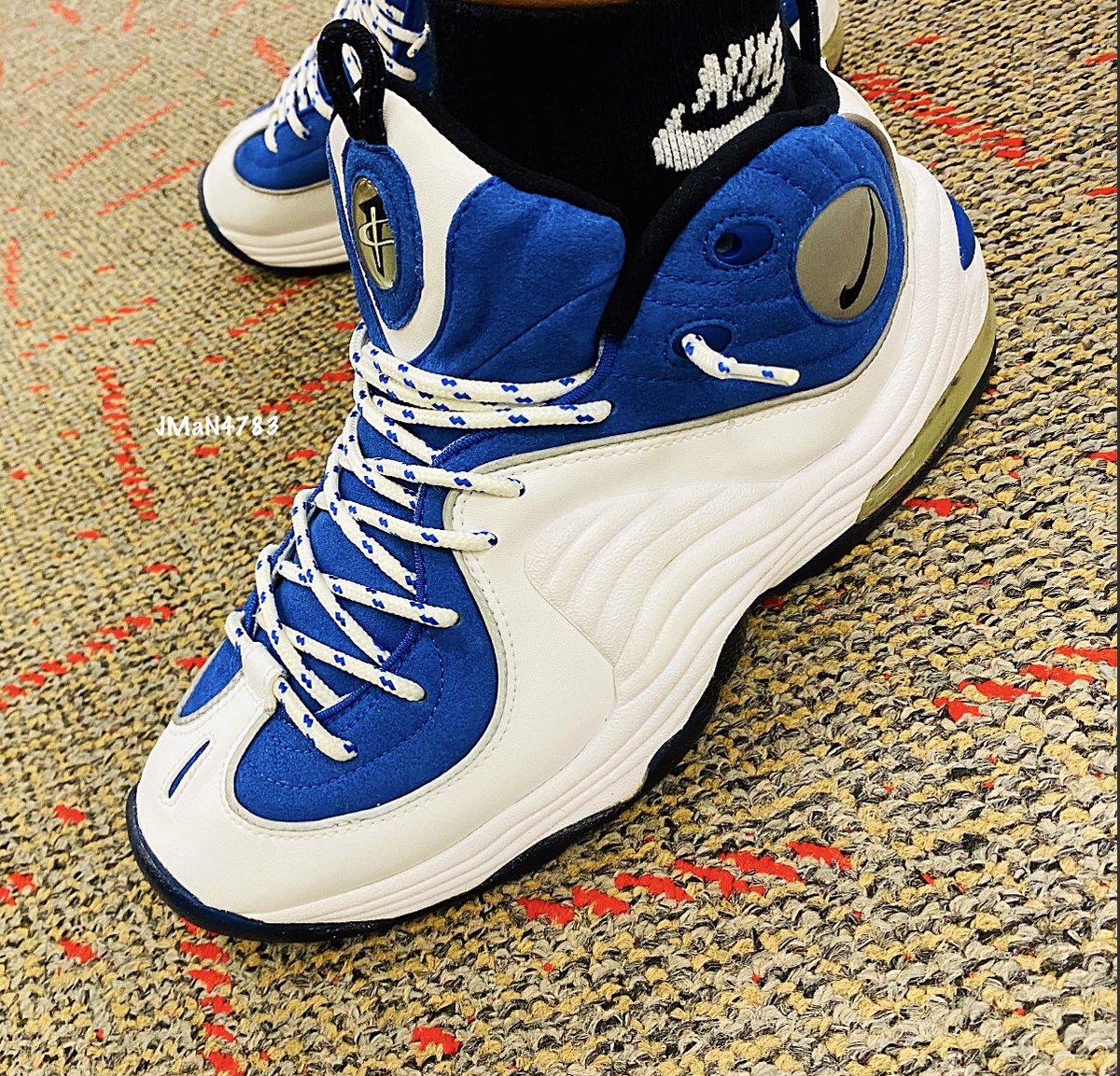 Stealth783's tweet photo. #KoTD #PennyII #VintageKicks #YourSneakersAreDope #Pennies #WDYWT #TodaysKicks #Nike #OGColorWay #GOAT #KicksOfTheDay #PositiveVibes #AtlanticBlue #ShoesSoFresh #1centtuesday #LaceSwap https://t.co/PSQsNCHYNH