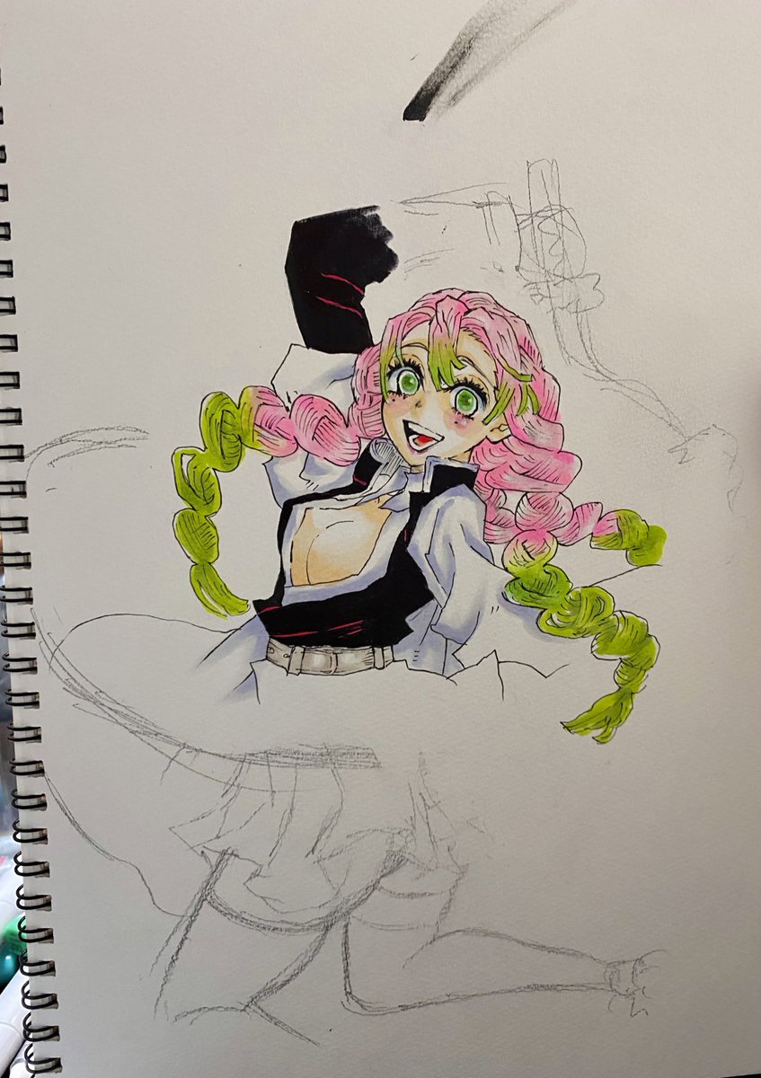 途中でインク漏れて垂れてるの気付いて慌てました 無念 もふもふ ﻌ のイラスト