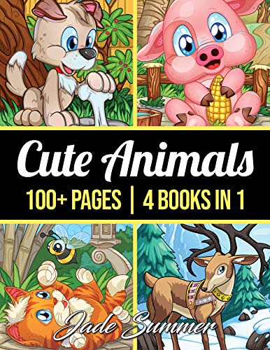 Download Pdf Download Free 100 Cute Animals An Adult Coloring Book With Dogs