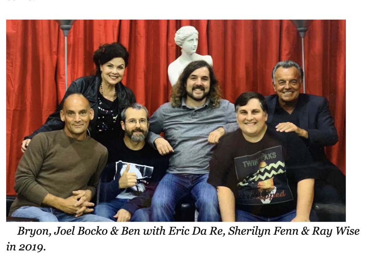 TwinPeaksUnwrap's tweet photo. Lately I've been dreaming of attending events w/ friends &amp; then I am started awake w/ the realization we can't do that. 

I look forward to seeing @DamnFineJava @LostInTheMovies @sherilynfenn1 @therealraywise and others again! #TwinPeaks 

Screenshot from https://t.co/QJH15ImruY https://t.co/Cd6LhLCyBI