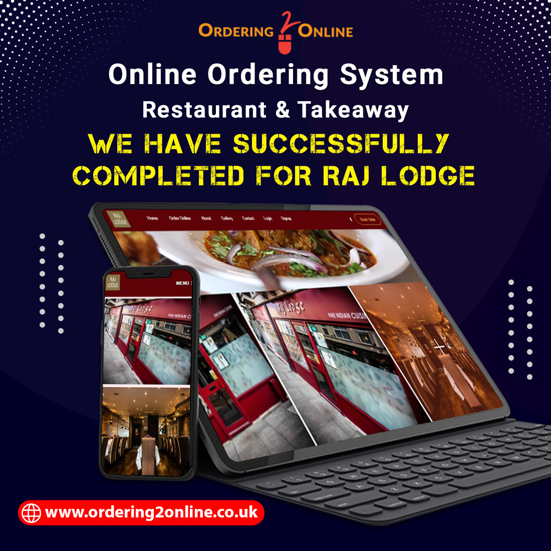 Successfully Completed Raj Lodge  . 
Check it out:rajlodge.co.uk

#orderingWebsite | #onlineordering | #onlineorderingsystem | #online | #restauranttech | #restaurantlife | #restaurant | #restauranttakeaway | #takeaways | #Takeawayservice | #takeawaystore #takeaway