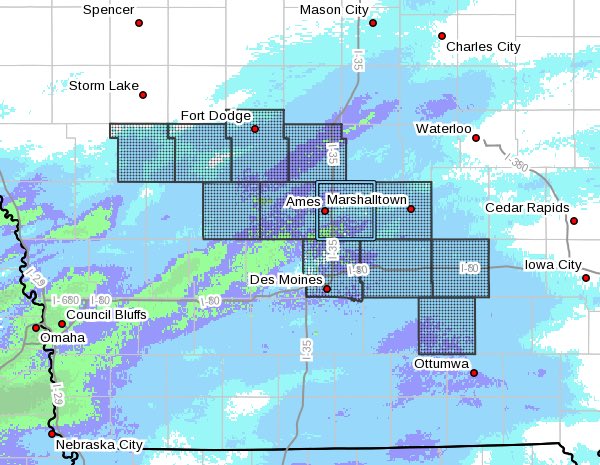 Event extended (both time and area). Wind Chill Advisory from 2/6/2021 6:00 PM to 2/7/2021 9:00 AM for Story County, IA. This little bit of snow will make roads slippy, please slow down and take your time if you must be out.