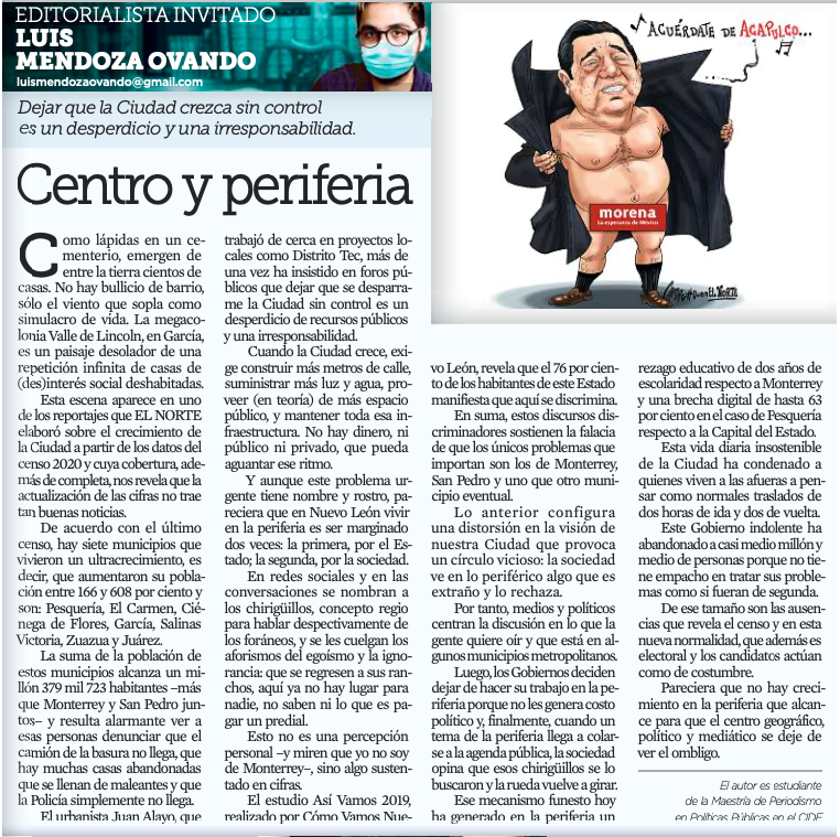 SoyOtroLuis's tweet photo. Los datos del #Censo2020Mx  le ponen dimensión a una realidad, en Nuevo León vivir en la periferia es ser marginado dos veces: la primera, por el Estado; la segunda, por la sociedad. 

De esto escribo hoy en @elnorte. Pueden leer acá también https://t.co/DYnyELH377 https://t.co/AkpDqJZkaJ