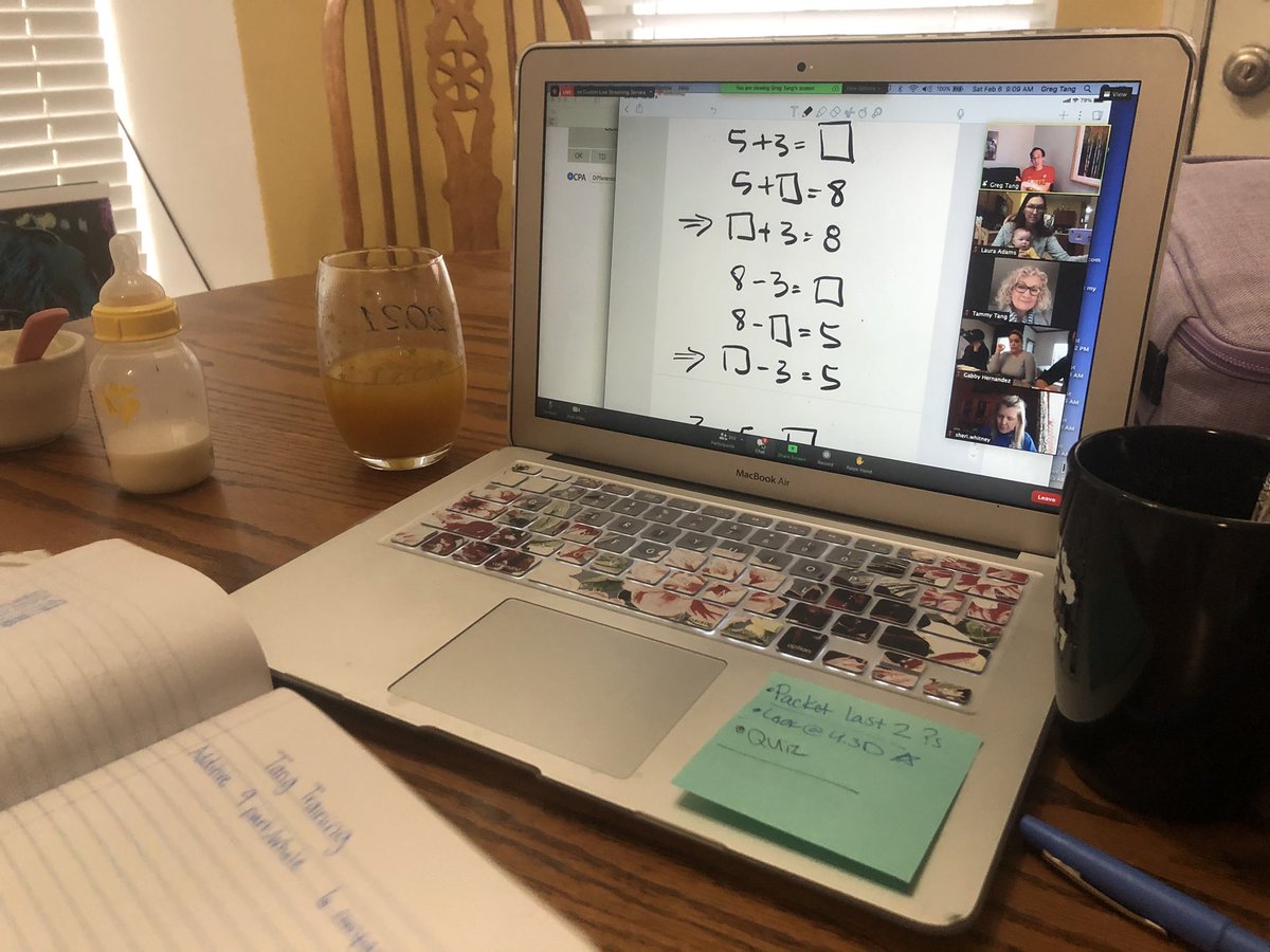 LauraAdamsComal's tweet photo. Saturday morning math training with Greg Tang! Growing my skills to support our Wildcats! @GFESWildcats I see some familiar Comal faces @tammysgriffiths @SheriWhitney70 , I see you math nerds 🤓🥰 https://t.co/Evz6NieRN1