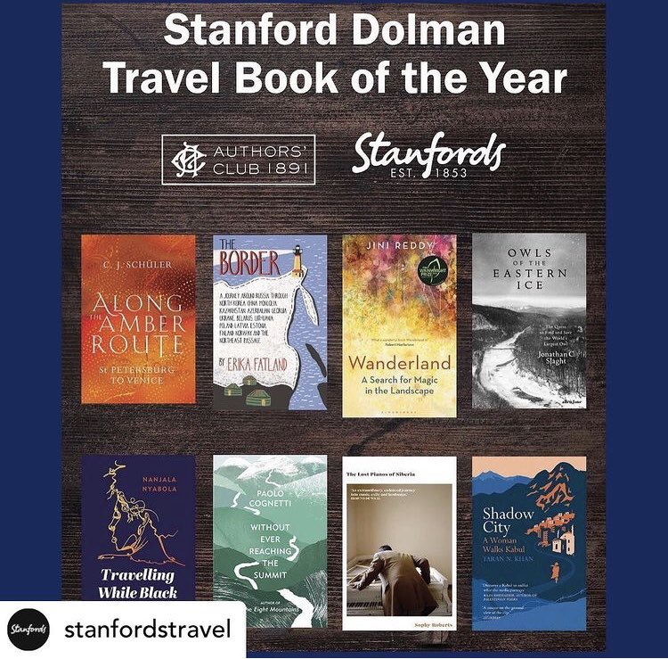 Some great armchair travel reads on <a href="/StanfordsTravel/">Stanfords</a> shortlist! Congrats to Paolo Cognetti, Sophy Roberts @Jini_reddy, @JonathanSlaght, <a href="/SchulerCJ/">C. J. Schüler 🇺🇦🇪🇺</a>, <a href="/Nanjala1/">Nanjala Nyabola</a>, <a href="/tarankhan/">taran khan</a>, <a href="/ErikaFatland/">Erika Fatland</a>