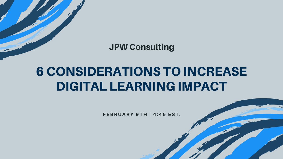 jpwconsult's tweet image. On February 9th at 4:45 we will be speaking at the Training 2021 conference and Expo! Genene Sullivan, Director of Operations &amp;amp; Client Services will share best practices that are important to consider when designing a digital learning program. #Training2021Virtual