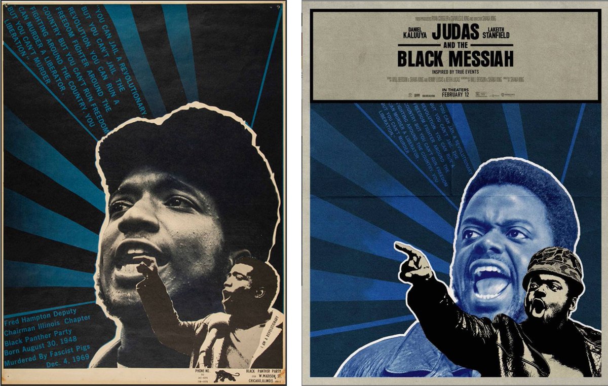 Former #BlackPanther artist #EmoryDouglas’s original 1969 poster of murdered Panther leader #FredHampton remixed for #BlackMessiah film!!!! 1982 settlement of $1.85 million paid by FBI, Chicago and Cook County. #BlackDesign #BlackHistoryMonth #BlackLivesMatter #BIPOCDesignHistory