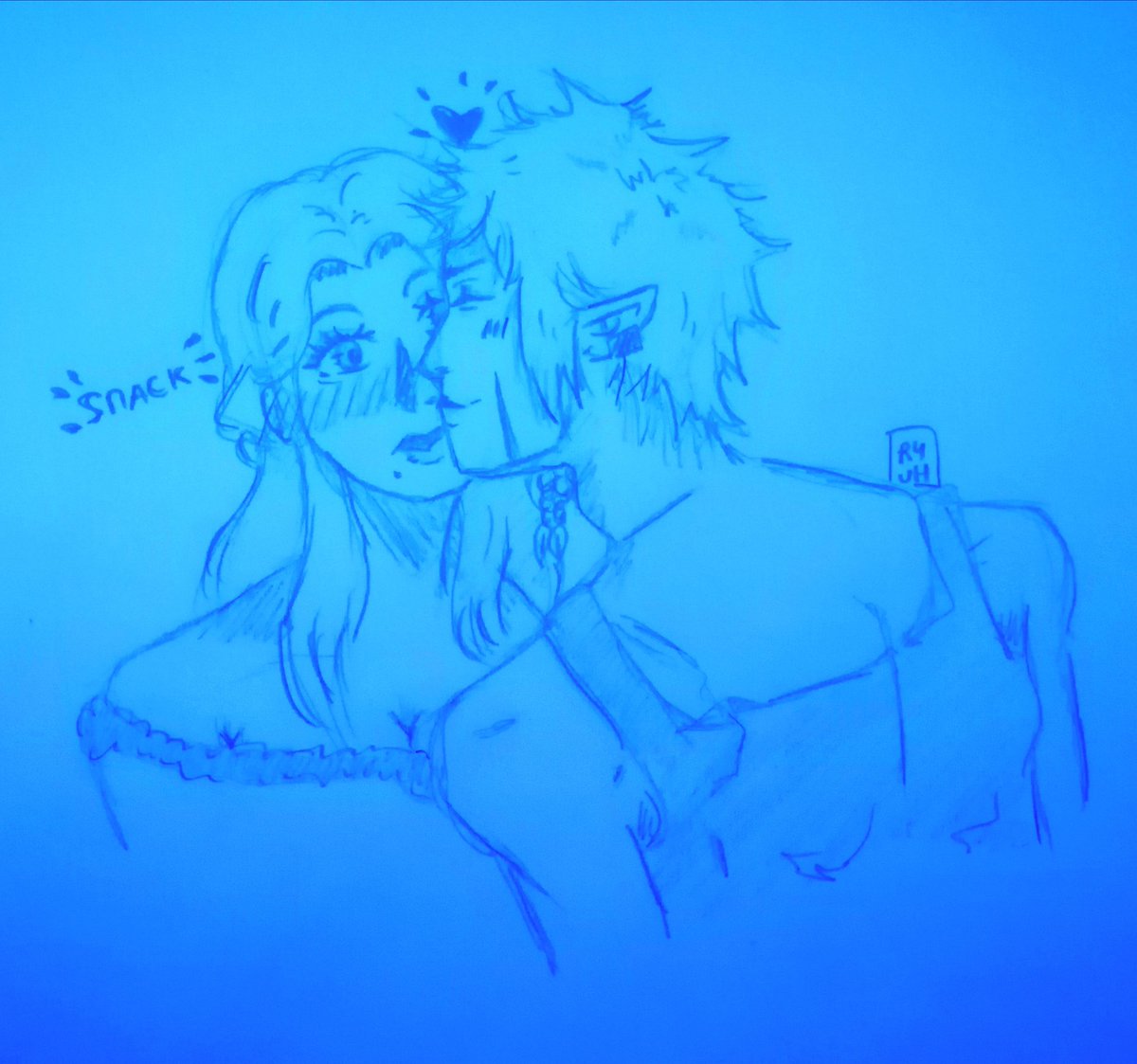Malya_FFXIV's tweet photo. Surprise kiss 💋
#FF14 #FFXIVART #FFXIV #RYUH #MalyaKeller #ElaranValtin #WarriorOfLight #sketch https://t.co/shWYnwp444