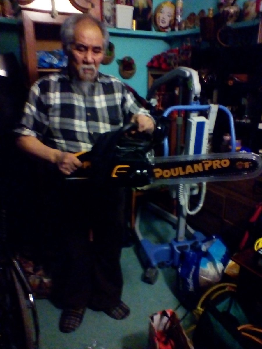 Ready to go cut down trees next month with my father.