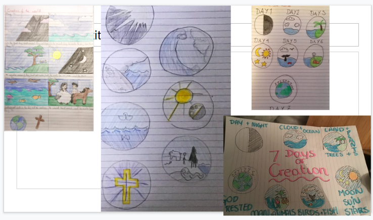 CollegeRatoath's tweet photo. More fantastic posters on the biblical creation of the world.
Well Done to all 3rd year students. Impressive work!! 
@ratoathcollege #religion #creation #world https://t.co/4OXACYCcgq
