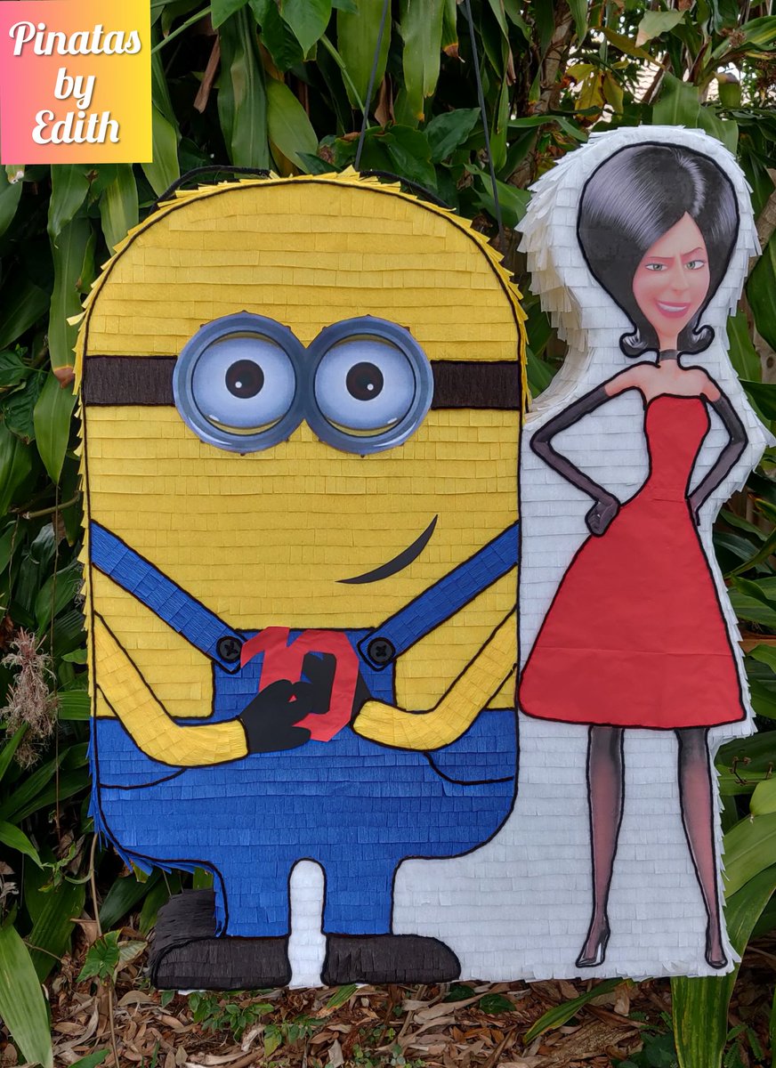 pinatasbyedith's tweet photo. Minion and Scarlet Pinata #minionandscarletpinata https://t.co/0ujEa11Wwu