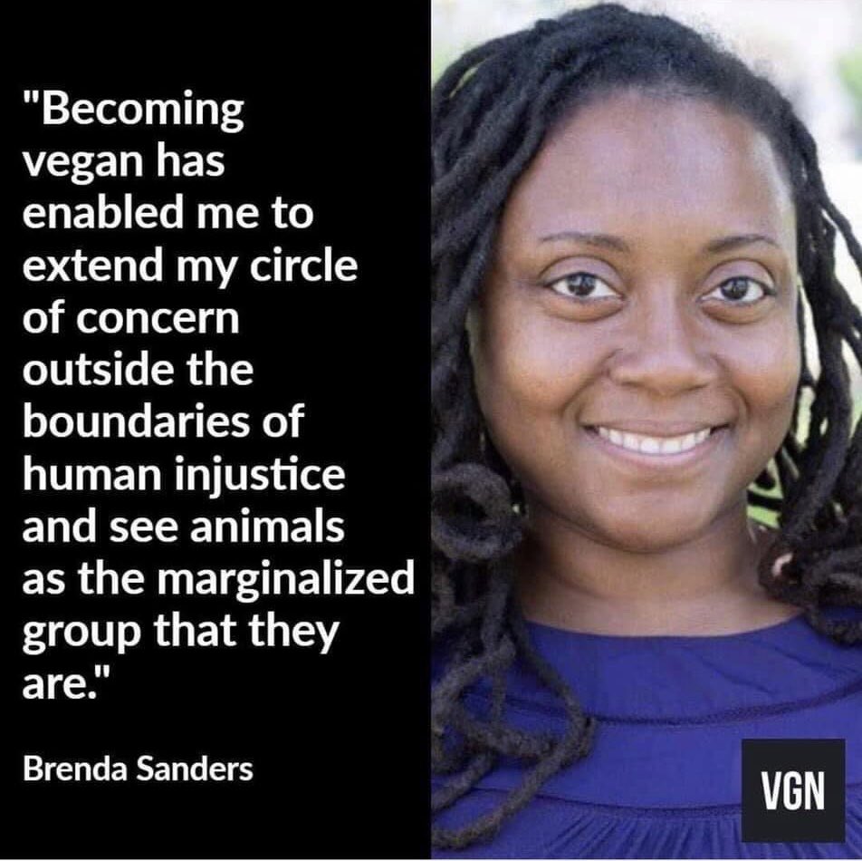 Our latest post for #BlackHistoryMonth features @veganqueenbee ❤️

“Becoming vegan has enabled me to extend my circle of concern outside the boundaries of human injustice and see animals as the marginalized group that they are."