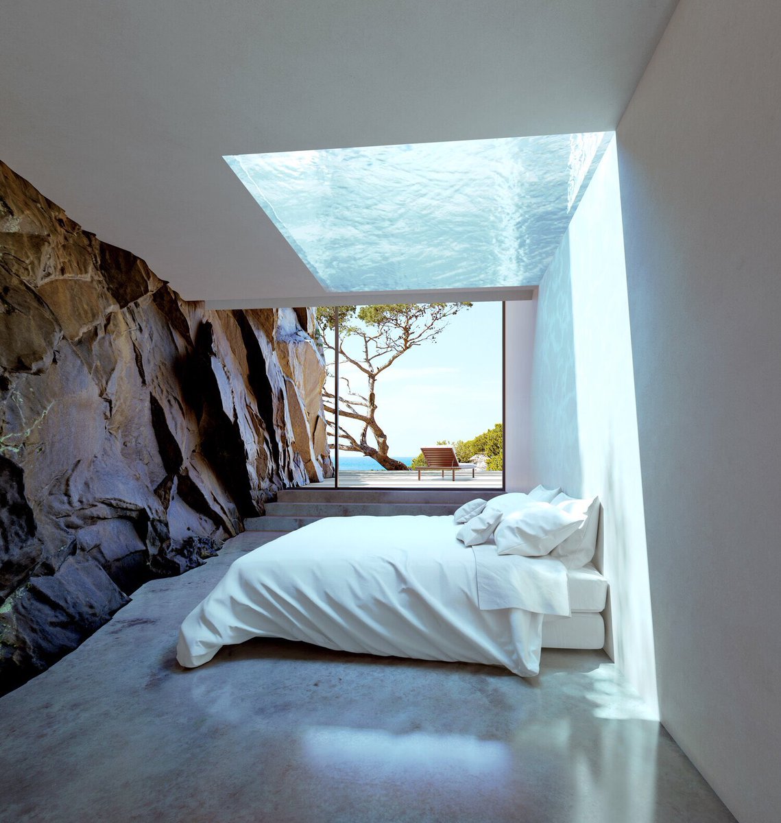 INTERIORPORN1's tweet photo. The bedroom                    The bathroom https://t.co/i4MMwirk6O