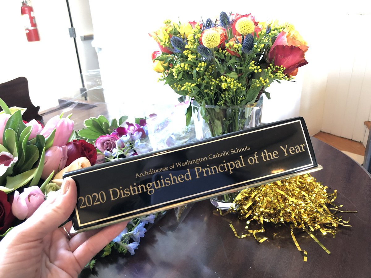 kkullberg's tweet photo. Congratulations to @eliseheil, the @WashArchdiocese principal of the year! Much deserved! 🎉🎉 #CCA #CCAproud #CCAPOY #ADWPOTY #Principal @shschooldc https://t.co/F2Rqgr7ppB