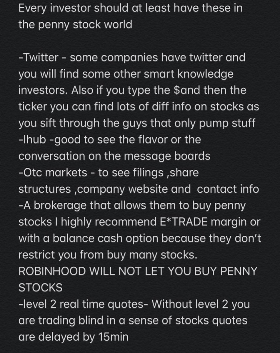 pennystokgurus's tweet photo. Happy Saturday to all! 

If you are new to investing this should jump start your journey!

1) Penny stocks for dummies book!
2) Our group chat 👉 https://t.co/BQtrGcRMbk
3) Some beginner YouTube videos on Scanz,dd and exit strategies👉 https://t.co/ZntciGVzNn
4) These notes 👇 https://t.co/UoKu9tBvzu