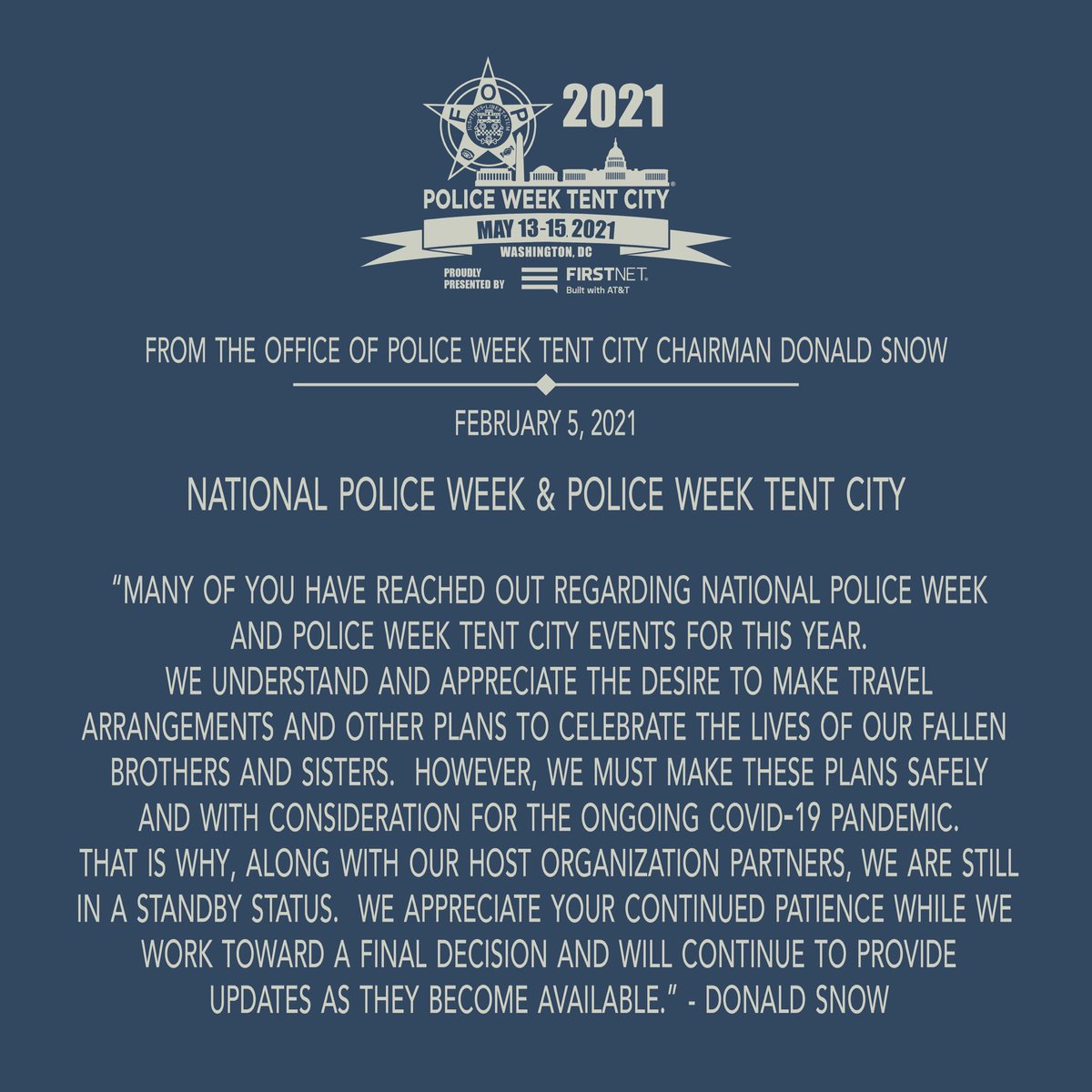 PoliceWeek Tent City tweet media