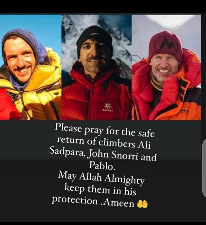 NaziaPari2's tweet photo. #K2WinterExpedition  #Prayers https://t.co/QJP4r5SJbT
