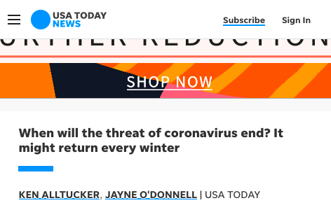 6 Feb 2020: '“Could it be that the change of seasons has an impact on the virus? Lord knows, we hope so”'