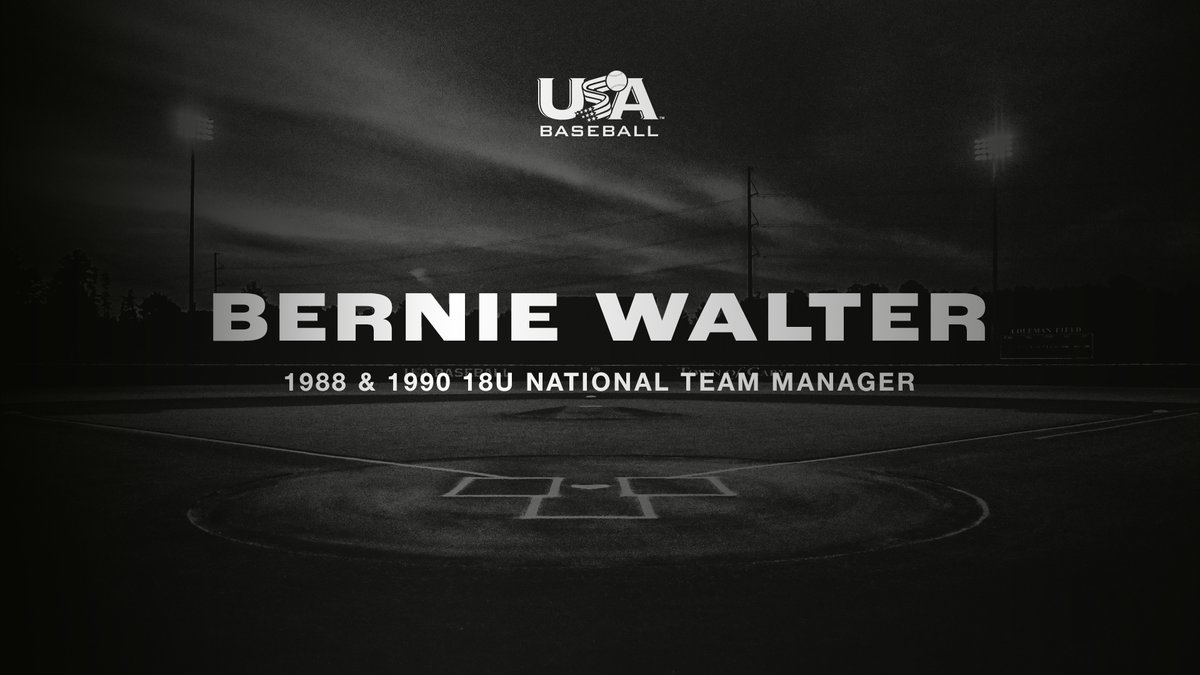We are deeply saddened by the loss of Bernie Walter who led <a href="/USABaseball18U/">USA Baseball 18U</a> twice - including to its first world championship in 1988 - and was an integral part of the National Team Championships.

Our thoughts are with his family and friends at this difficult time.