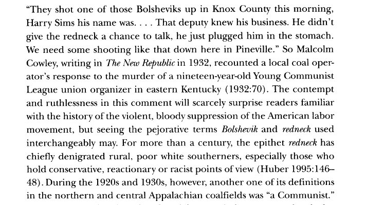 from "Red Necks and Red Bandanas: Appalachian Coal Miners and the Coloring of Union Identity, 1912-1936" byPatrick Huber
