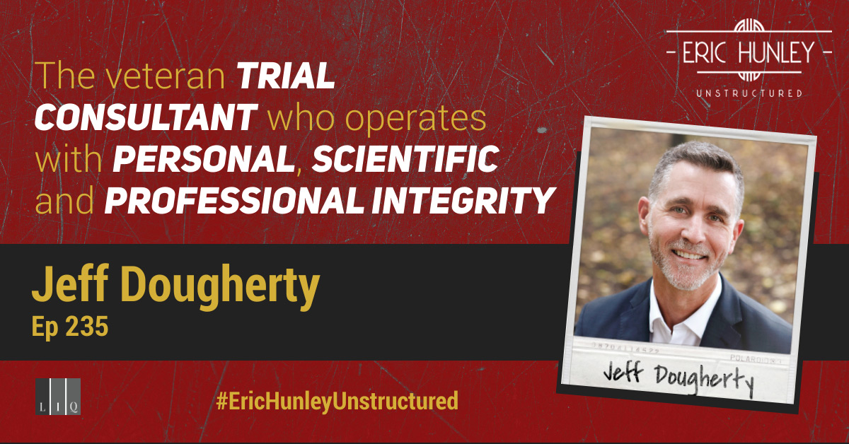 unstructuredp's tweet image. Eric Hunley has an Unstructured Interview with Jeff Dougherty the Trial Consultant from Litigation IQ about Jury psychology and selection @JeffMDougherty @hunleyeric #EricHunleyUnstructured #Law #TrialConsultant #Psychology unstructuredpod.com/235 *****Explore my Podcast*****