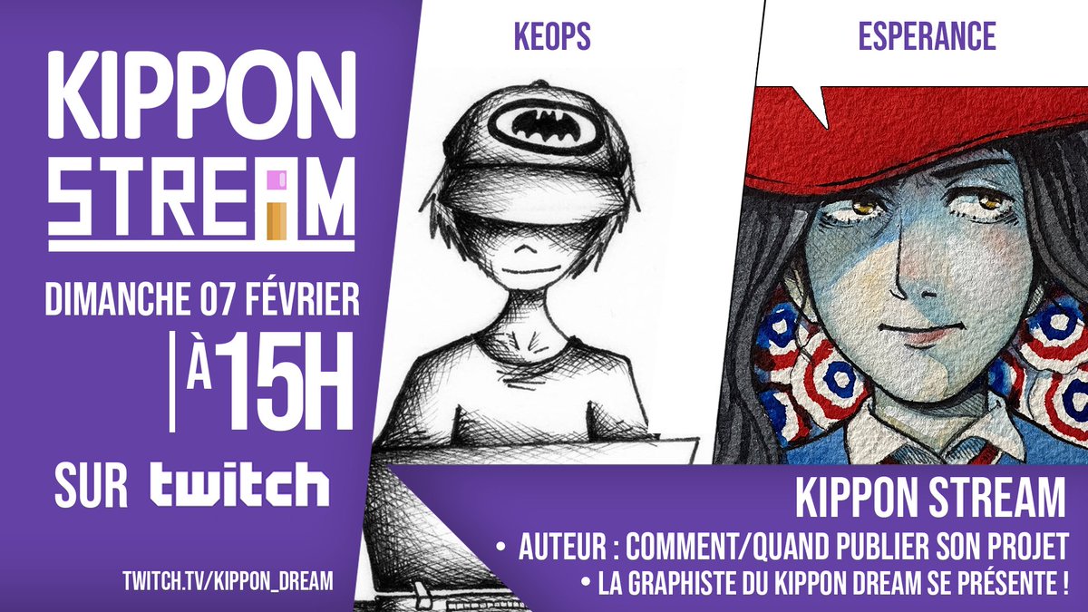 KipponDream's tweet photo. Annonce tardive (ne vous inquiétez pas on remet ça demain matin) : rendez-vous ce dimanche à 15h pour l'habituel #KipponStream sur notre chaîne #Twitch :)
@EsperanceSimon et @k_e_o_p_s_ seront là pour vous parler de manga indé et échanger avec vous !
RT & FAV pour nous soutenir https://t.co/5fYlB20C0p