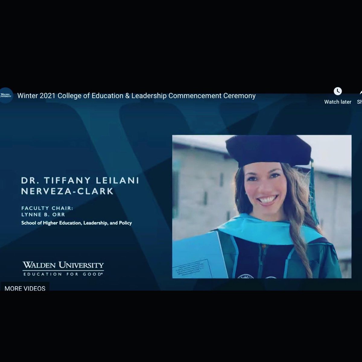 Last summer, I chose not to attend the virtual commencement in hopes that by Feb. 2021 (winter commencement) we’d be back to some normalcy. Well, today would’ve been my in-person commencement for my doctorate. However, due to the ongoing pandemic, we had a virtual celebration.