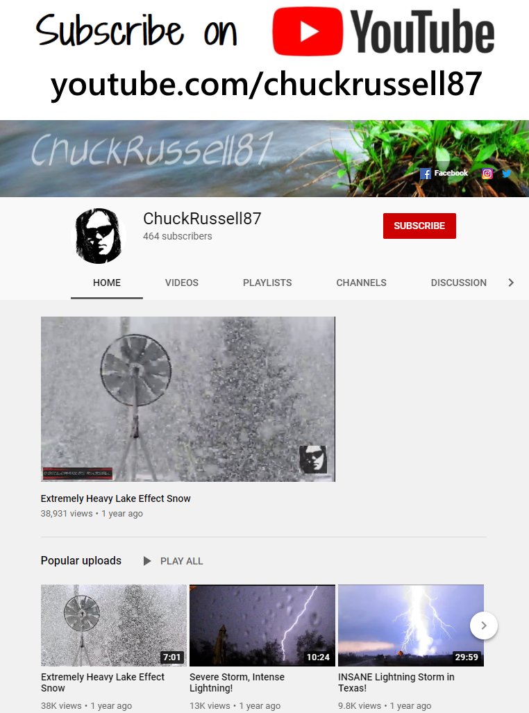 87chuckrussell's tweet image. I post weather, nature &amp;amp; breaking news content on this channel. I need your help to reach my goal of 1000 subscribers. youtube.com/chuckrussell87

#subscriberchallenge #youtubechannel #YouTuber #youtube #weather #nature #news #video #SaturdayMotivation #SaturdayVibes #Saturday