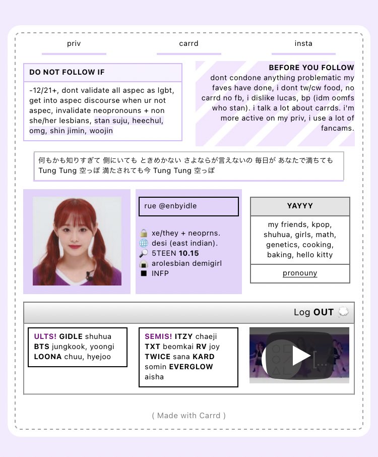 ؘ on Twitter: quot como fazer esse modelo de carrd https://t co/riF5y6MYlV