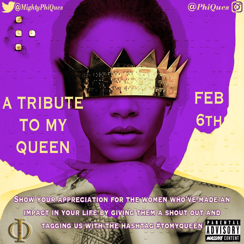 MightyPhiQues's tweet photo. Tell us about your Queen today and shout her owt! 💜 tag us w @MightyPhiQues and using the hashtag #ToMyQueen https://t.co/QVycjW9VKW