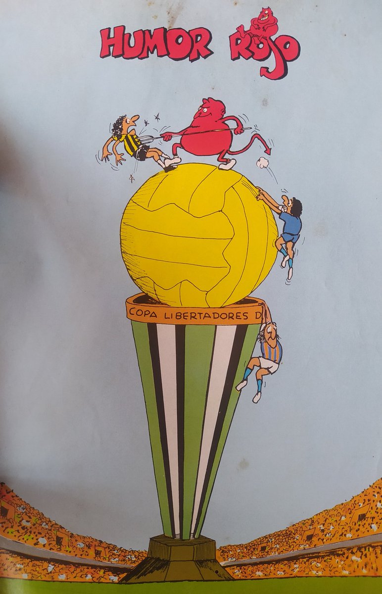 DatosAmericanos's tweet photo. #HumorRojo de marzo de 1985.
De manera premonitoria, el diablo atacando a un jugador que se supone que es de Peñarol. Ay Mechita. https://t.co/HExOuYpUSp