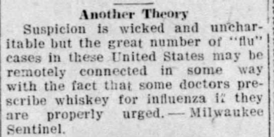 Newspaper quips:(Wausau Daily Herald, 01/29/1920)(Wood County Reporter, 12/2/1920)