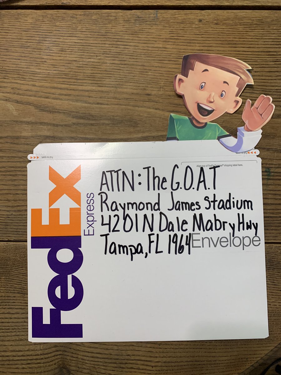 Gosh, I can’t believe I’m headed to the big game. Next stop, Tampa! Thanks @fedex for the lift. #flatstanley #flatmatthew #SBLV #flatstanley #SBLV #GOAT #TB12