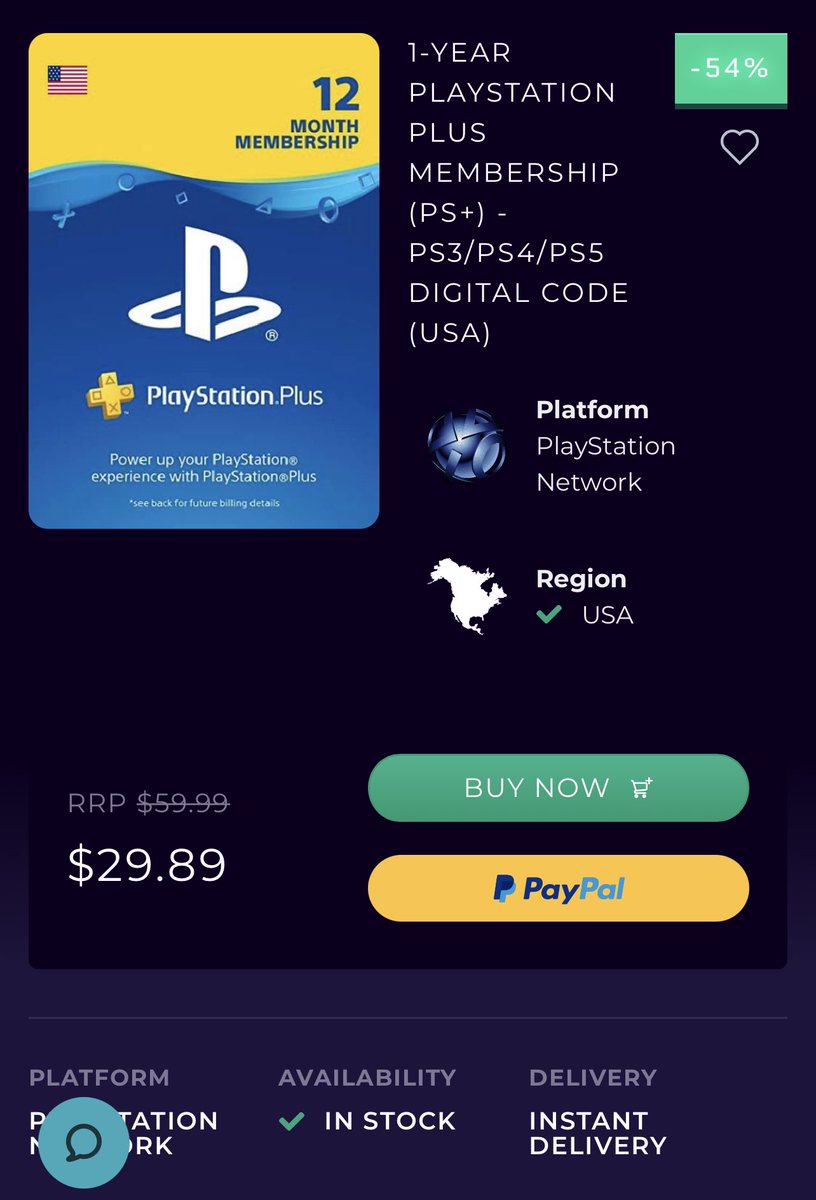 snkr_twitr's tweet photo. $29.89 for 1-year PlayStation Plus Membership on CDKeys 

https://t.co/OgJ5b79WoF

#AD https://t.co/l7winieVc2