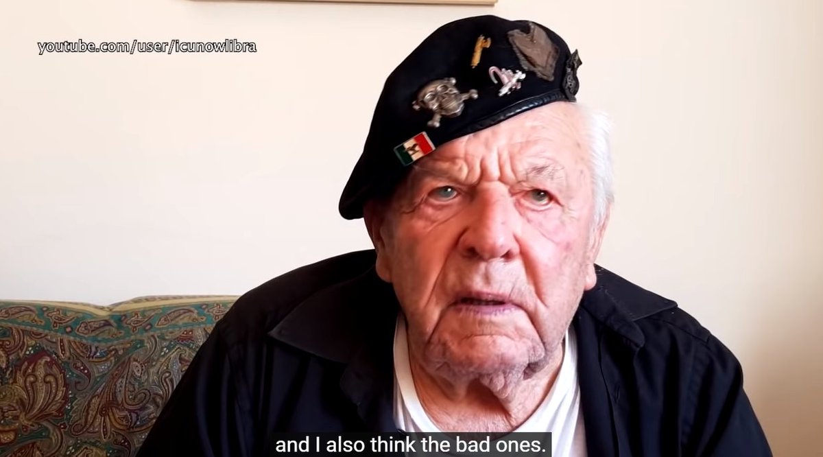 Donning his Brigate Nere beret