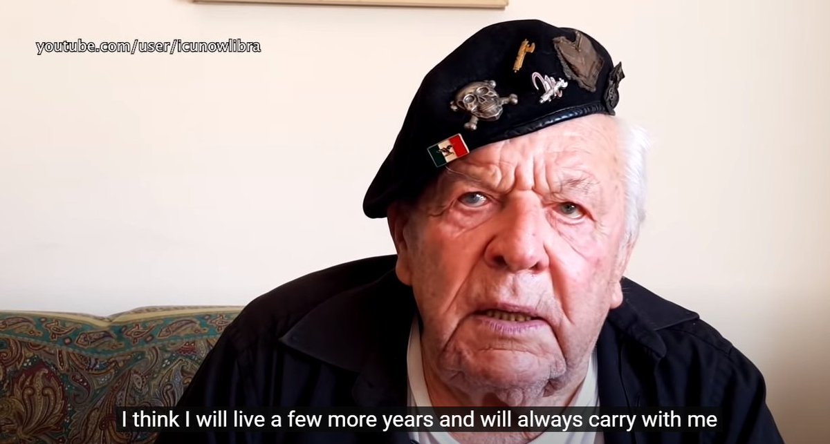 Donning his Brigate Nere beret